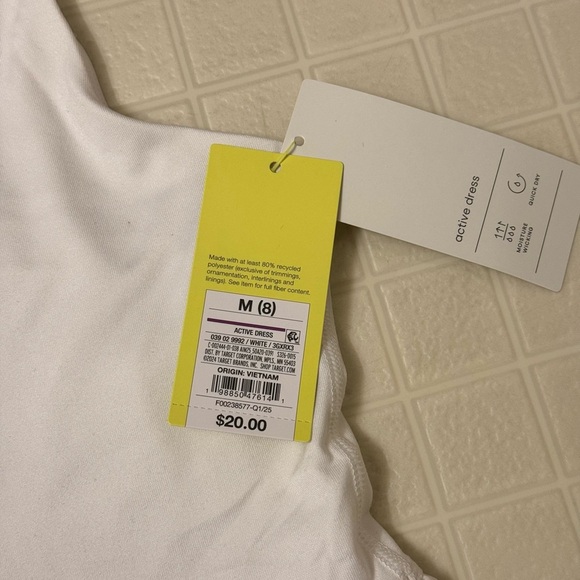 Girls' Knit Double Layer Dress - All In Motion White Size M - Picture 7 of 7